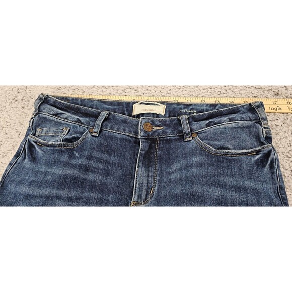 Sundance Womens Primrose Denim Jeans Straight Fit Blue Boyfriend Boho 29 x 28.5 - Picture 12 of 15